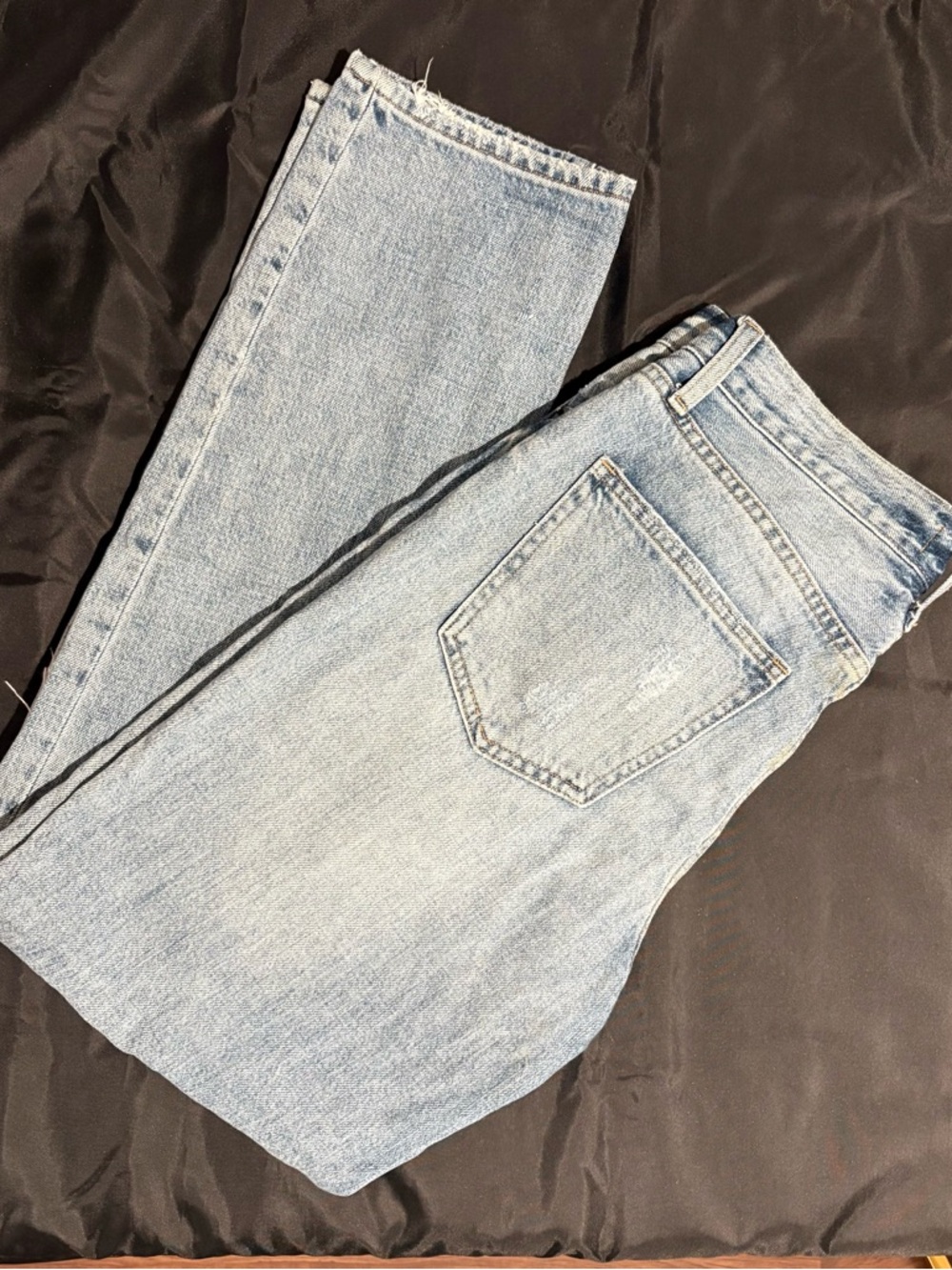 Pistola Presley Jeans Sz 27 Light Wash Distressed Acid Wash 90s Y2K Grunge